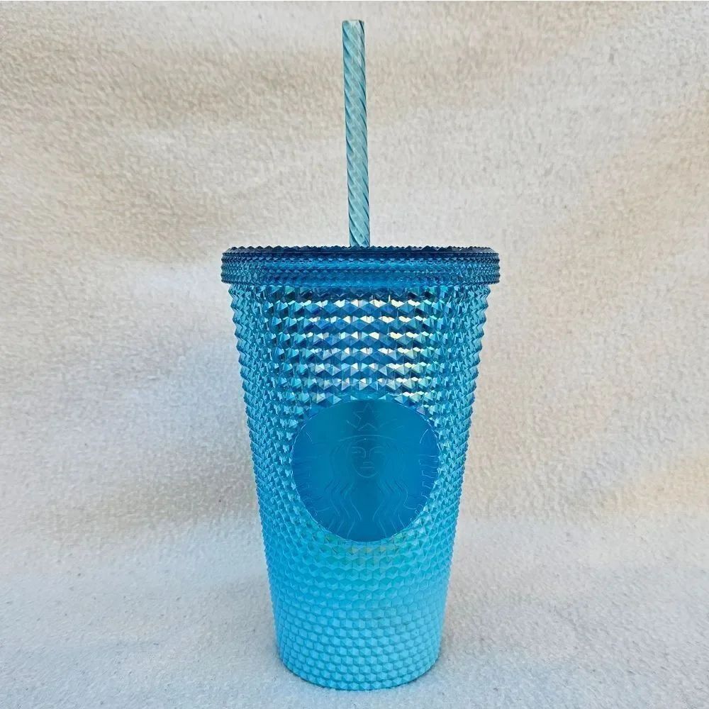 Starbucks Glacier Blue Ombre Gradient Studded Tumbler 16oz